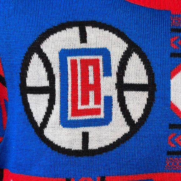 FOCO Klew NBA Los Angeles Clippers Busy Block Ugly Christmas Sweater Size S - Picture 4 of 6